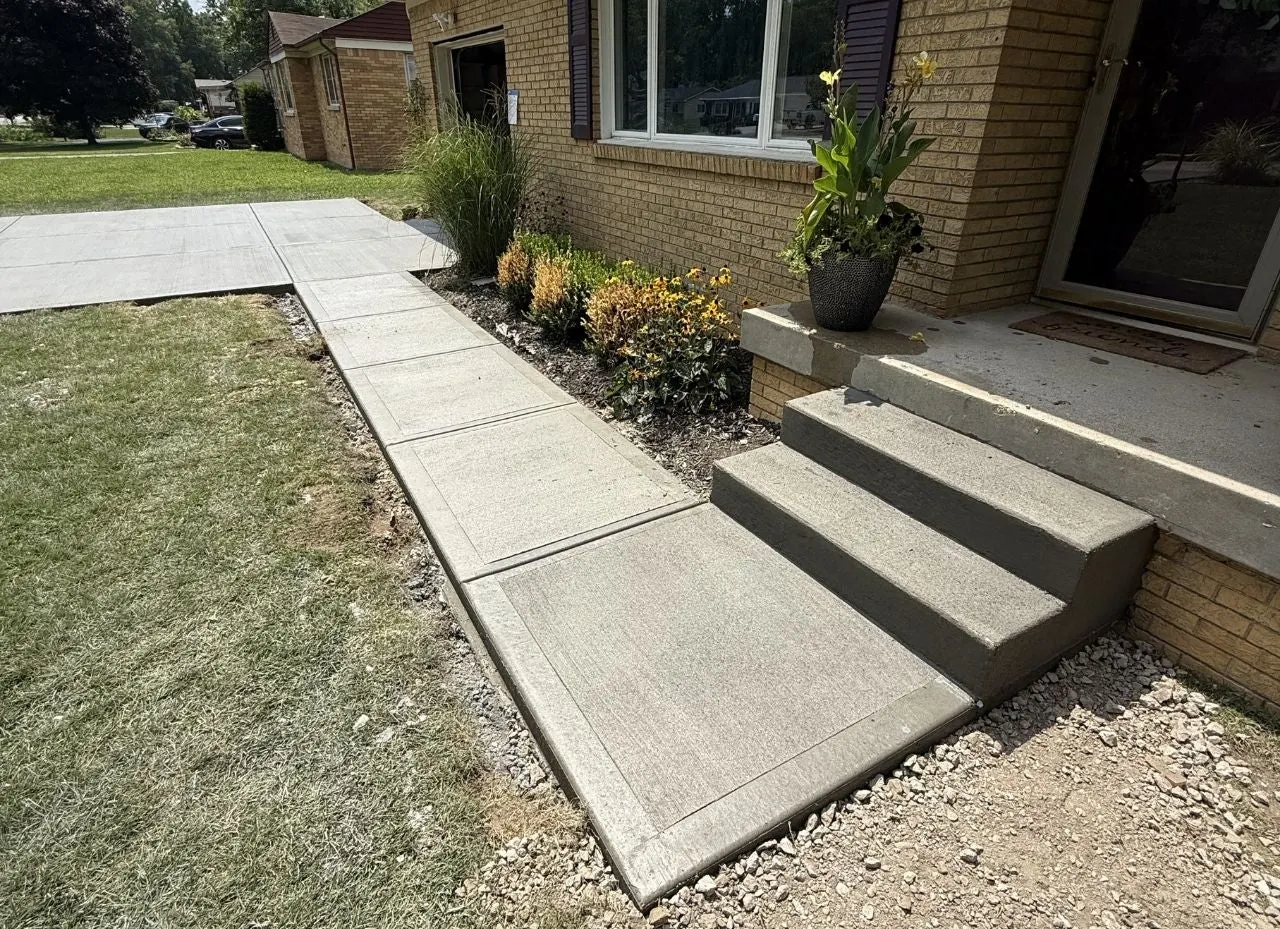 Driveway after