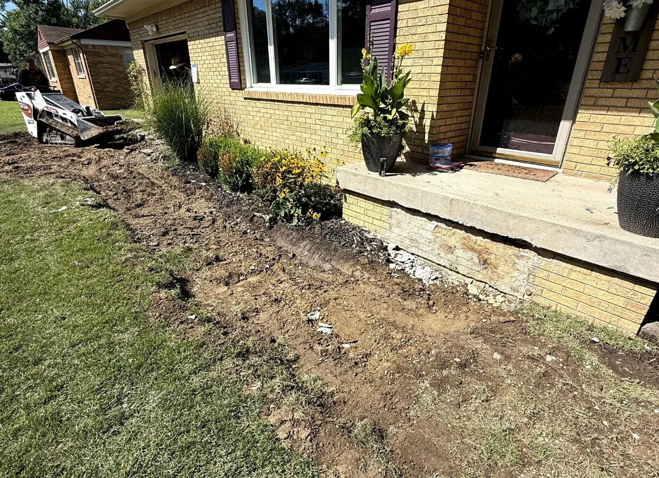 Driveway before