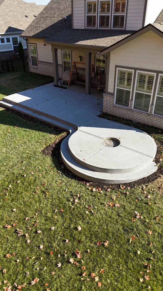 Concrete project drone view